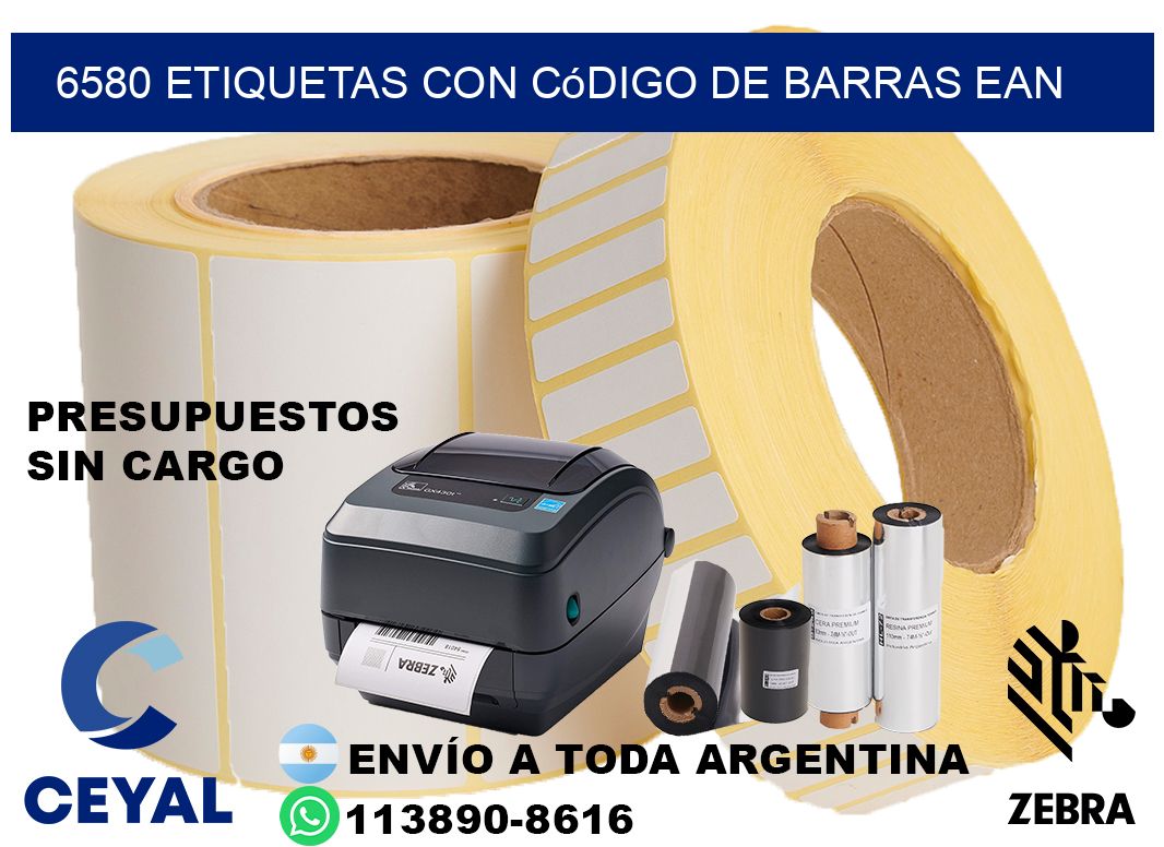 6580 Etiquetas con código de barras EAN