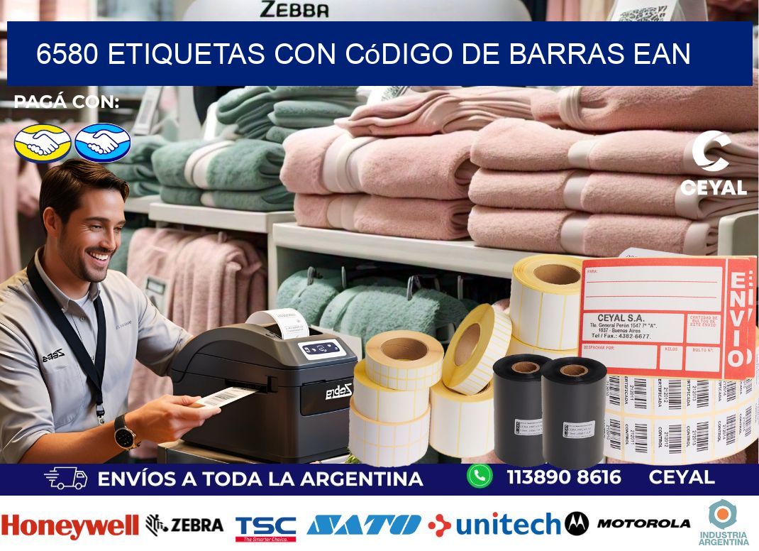 6580 Etiquetas con código de barras EAN