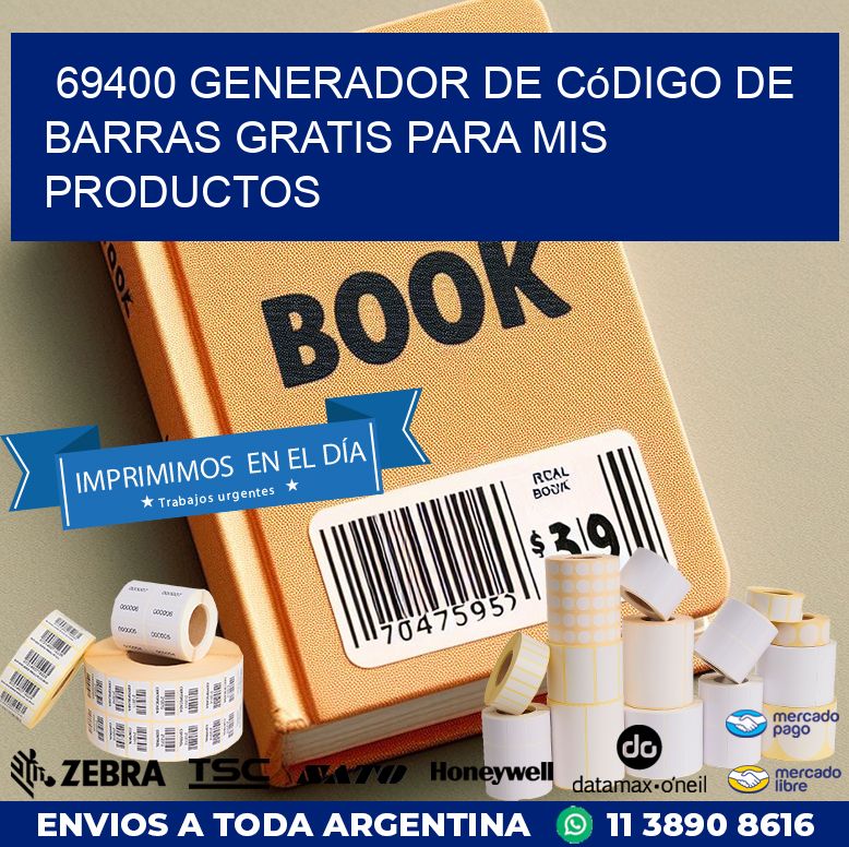 69400 Generador de código de barras gratis para mis productos