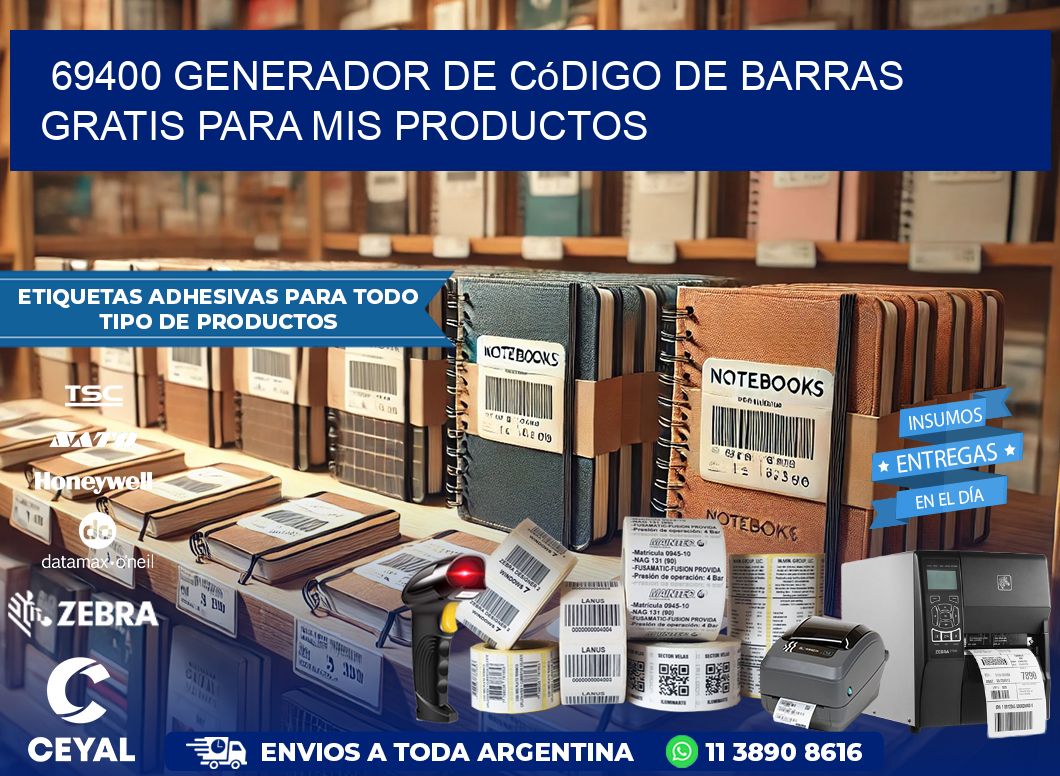 69400 Generador de código de barras gratis para mis productos