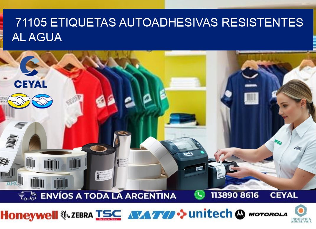 71105 etiquetas autoadhesivas resistentes al agua