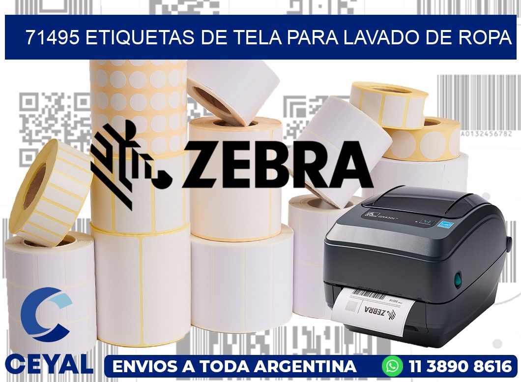 71495 Etiquetas de tela para lavado de ropa
