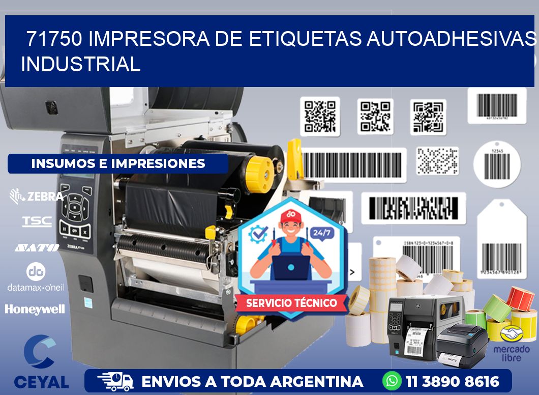 71750 Impresora de etiquetas autoadhesivas industrial