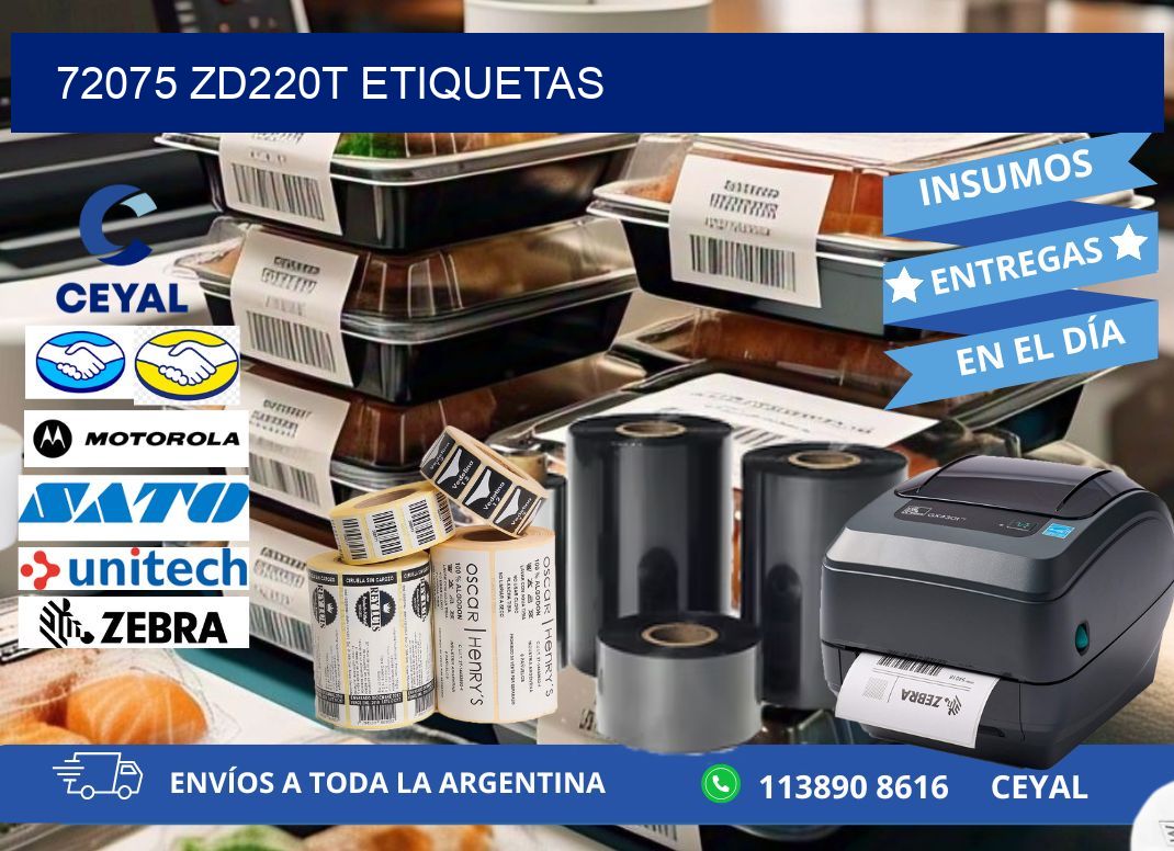 72075 ZD220t etiquetas