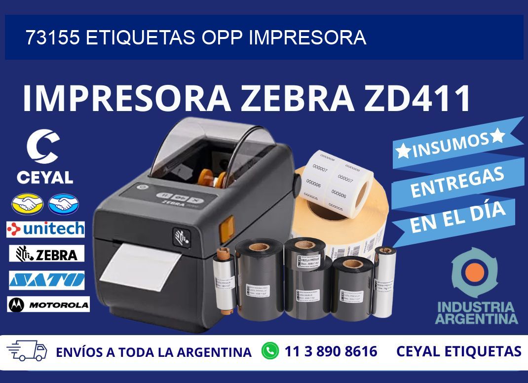 73155 etiquetas opp impresora