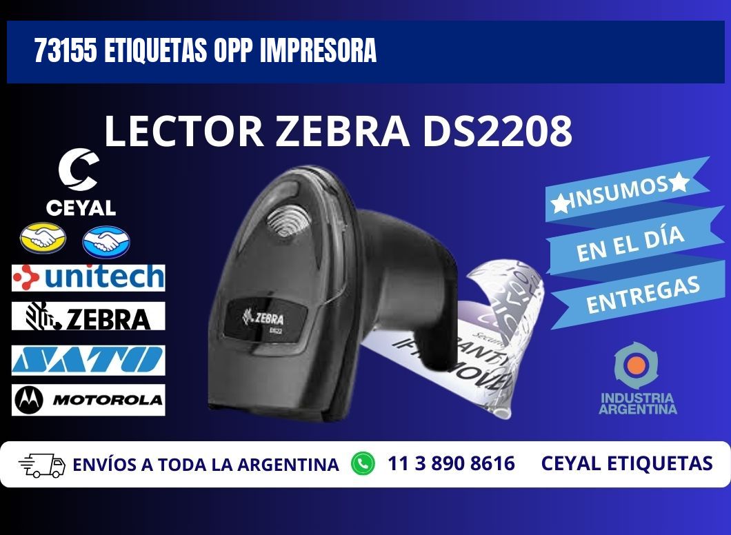 73155 etiquetas opp impresora