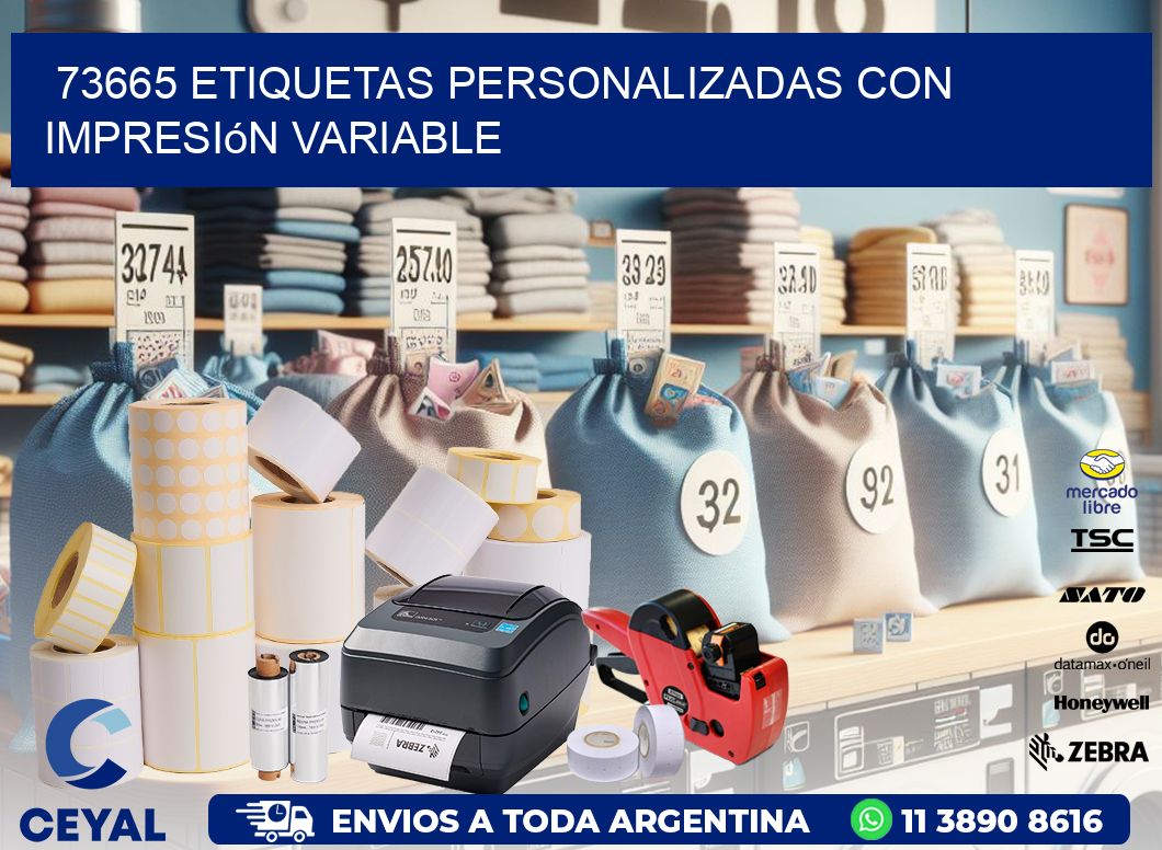 73665 etiquetas personalizadas con impresión variable