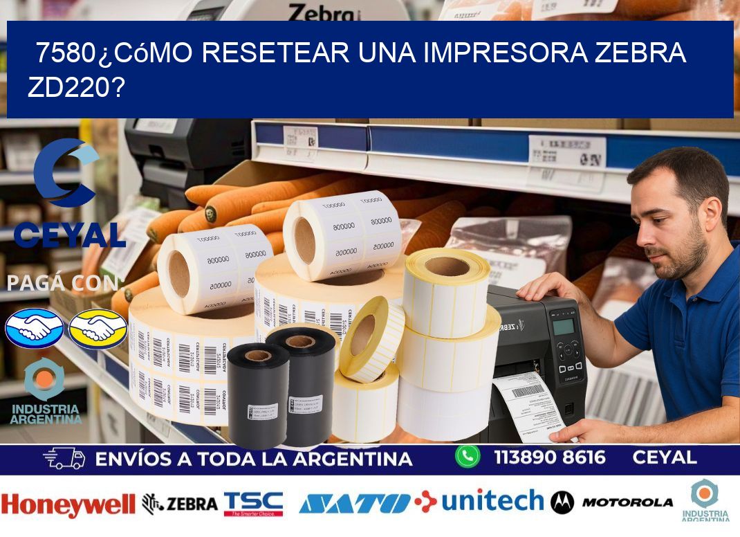 7580¿Cómo resetear una impresora Zebra ZD220?