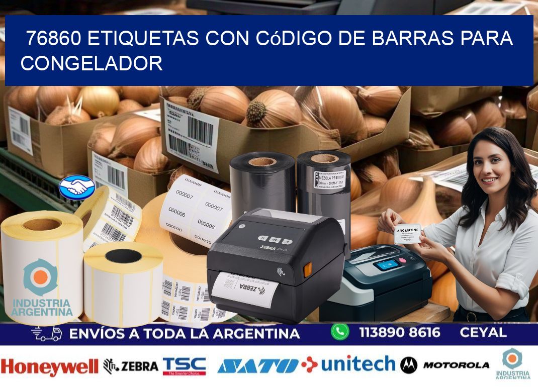 76860 Etiquetas con código de barras para congelador