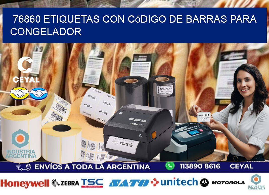 76860 Etiquetas con código de barras para congelador