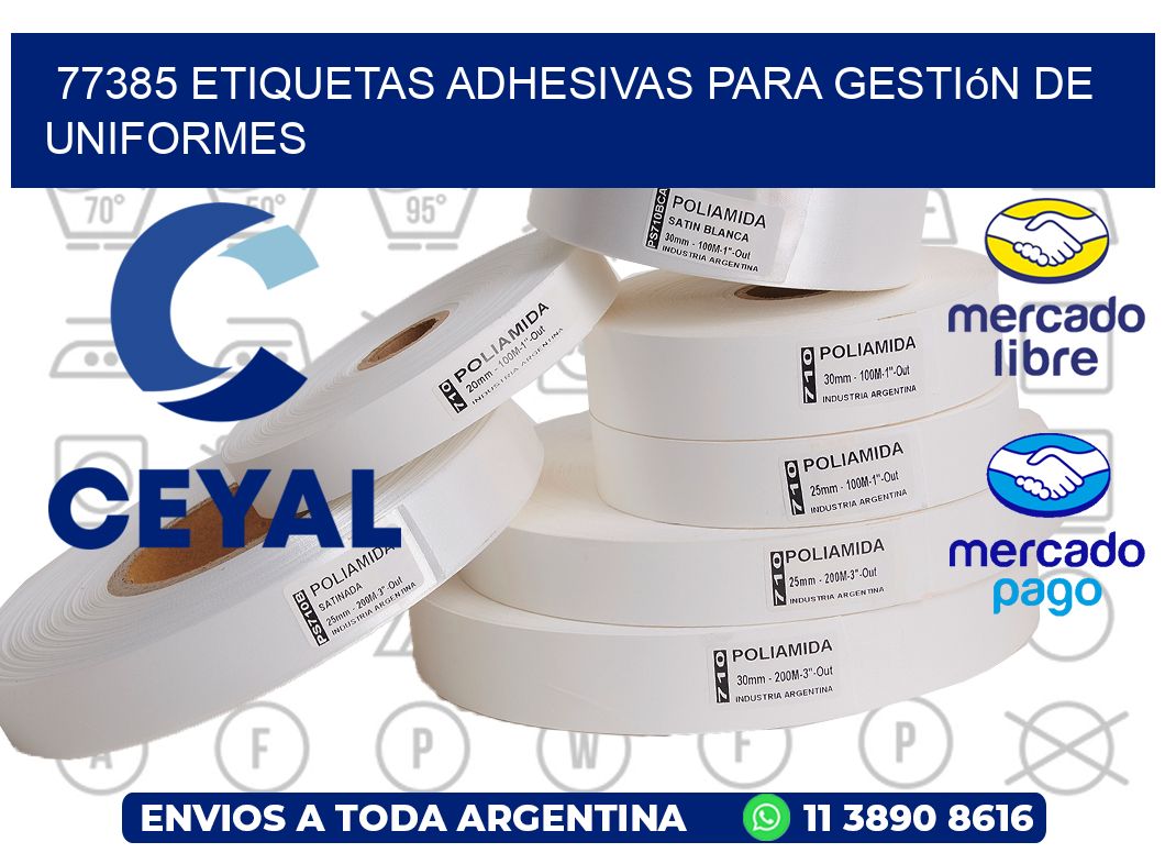77385 Etiquetas adhesivas para gestión de uniformes