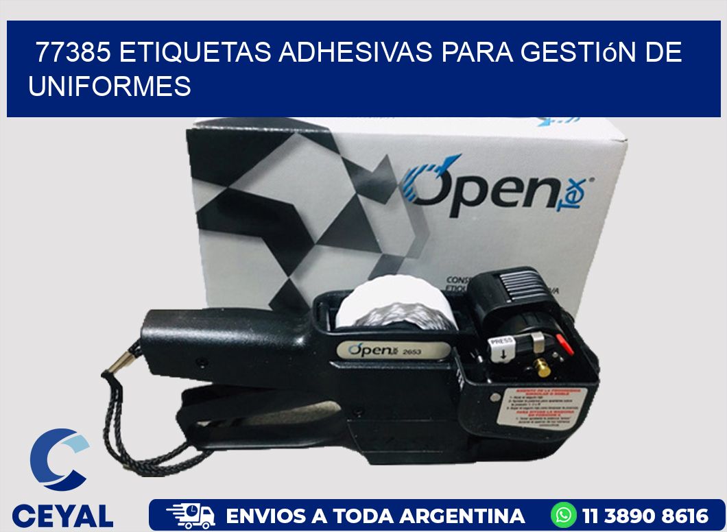 77385 Etiquetas adhesivas para gestión de uniformes