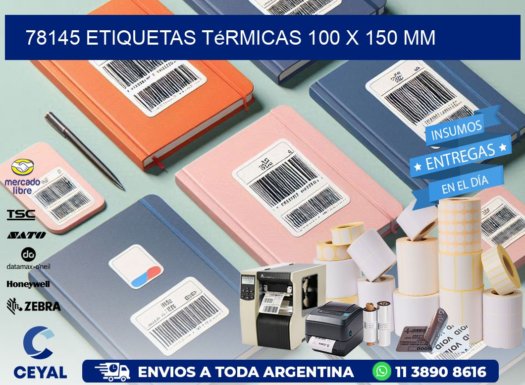 78145 Etiquetas Térmicas 100 X 150 Mm