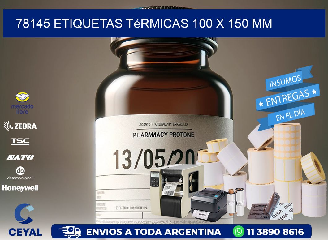 78145 Etiquetas Térmicas 100 X 150 Mm