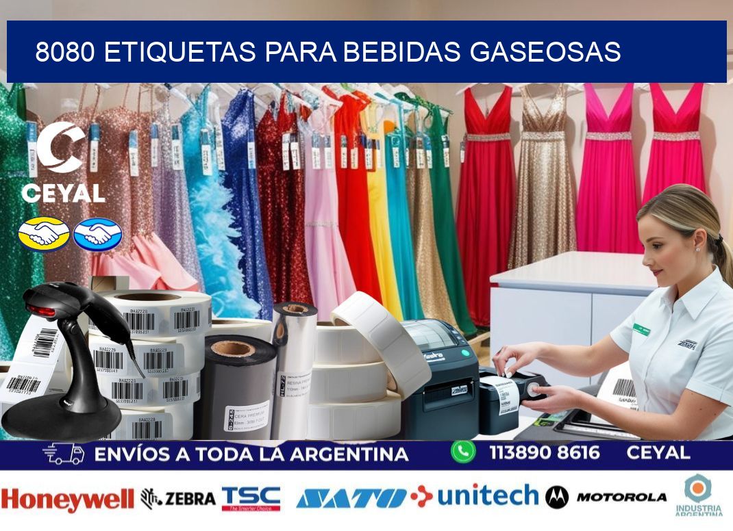 8080 Etiquetas para bebidas gaseosas