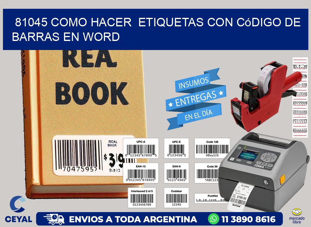 81045 Como hacer  etiquetas con código de barras en Word
