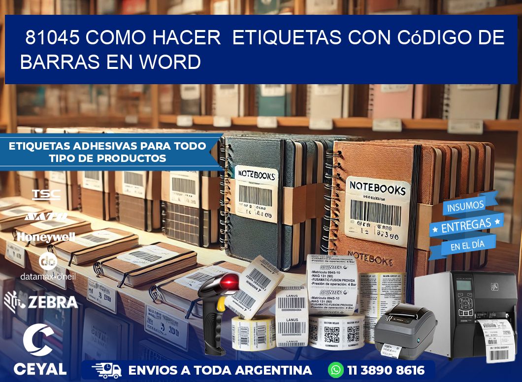 81045 Como hacer  etiquetas con código de barras en Word