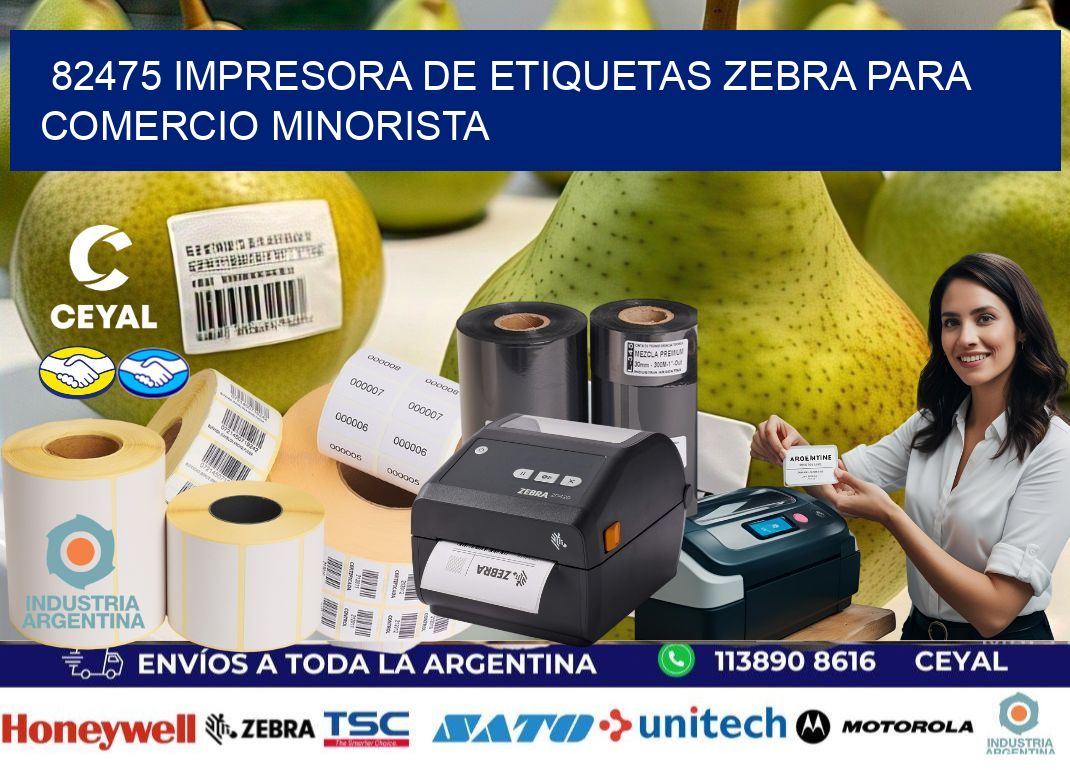 82475 impresora de etiquetas zebra para comercio minorista