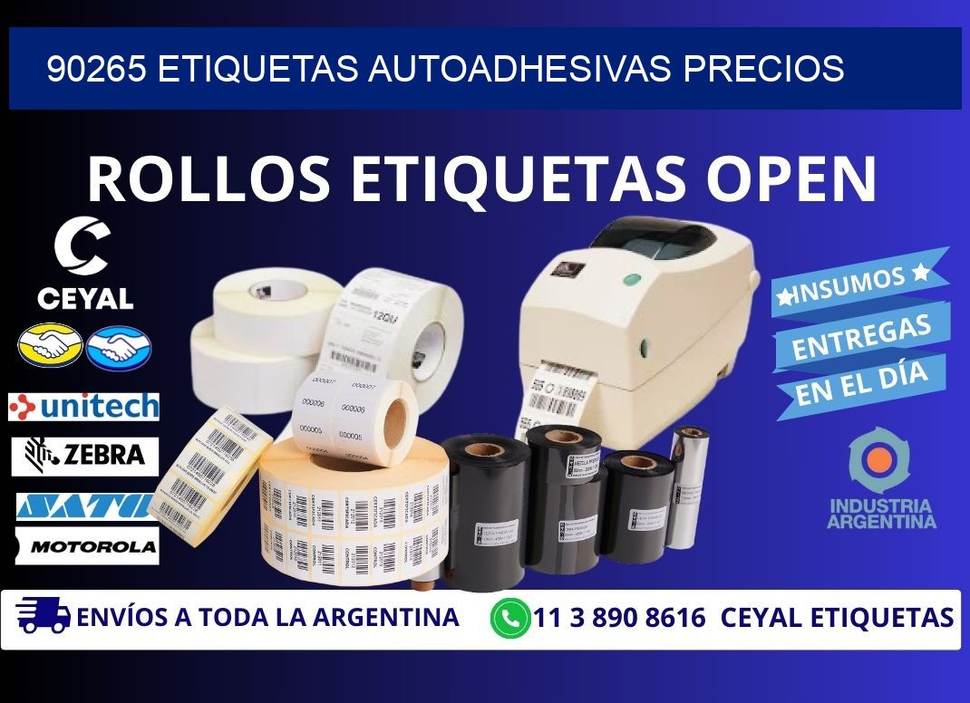 90265 Etiquetas autoadhesivas precios