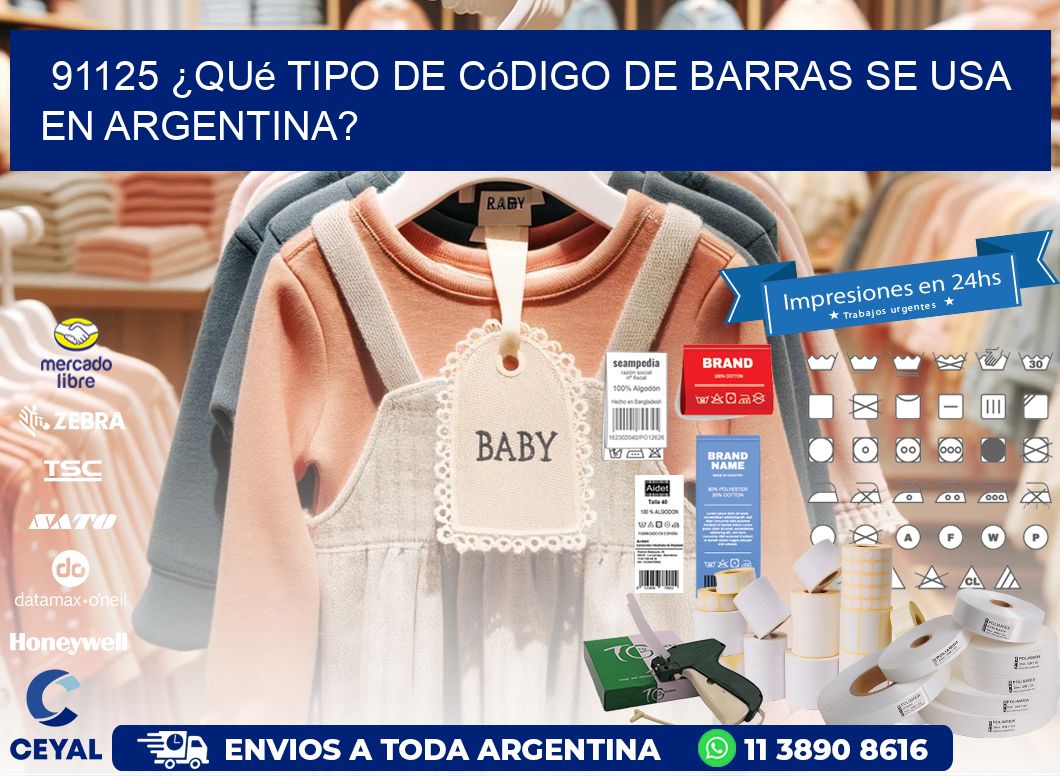 91125 ¿Qué tipo de código de barras se usa en Argentina?