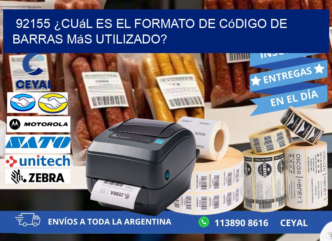 92155 ¿Cuál es el formato de código de barras más utilizado?