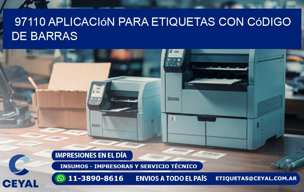97110 Aplicación para etiquetas con código de barras
