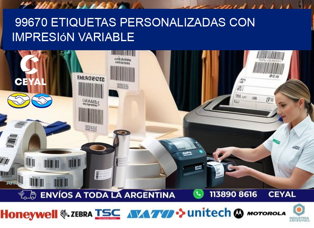 99670 etiquetas personalizadas con impresión variable