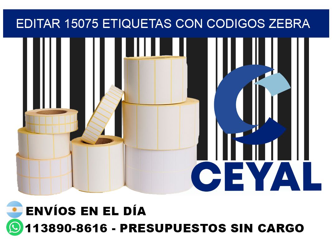 EDITAR 15075 ETIQUETAS CON CODIGOS ZEBRA