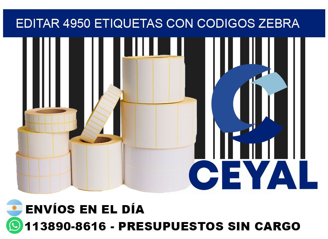 EDITAR 4950 ETIQUETAS CON CODIGOS ZEBRA