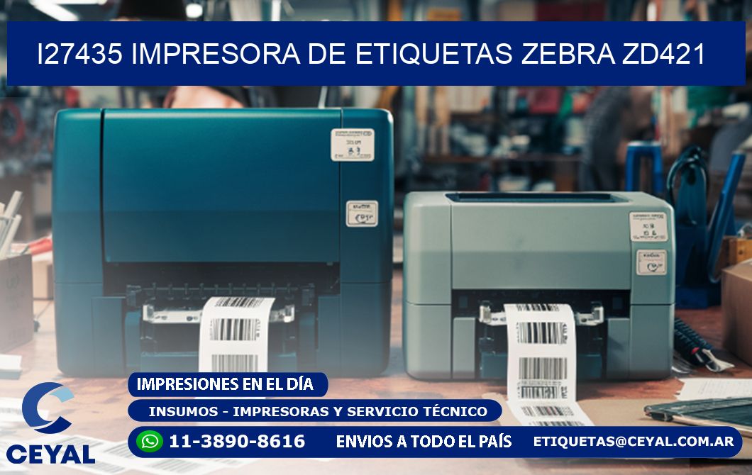 I27435 impresora de etiquetas Zebra ZD421
