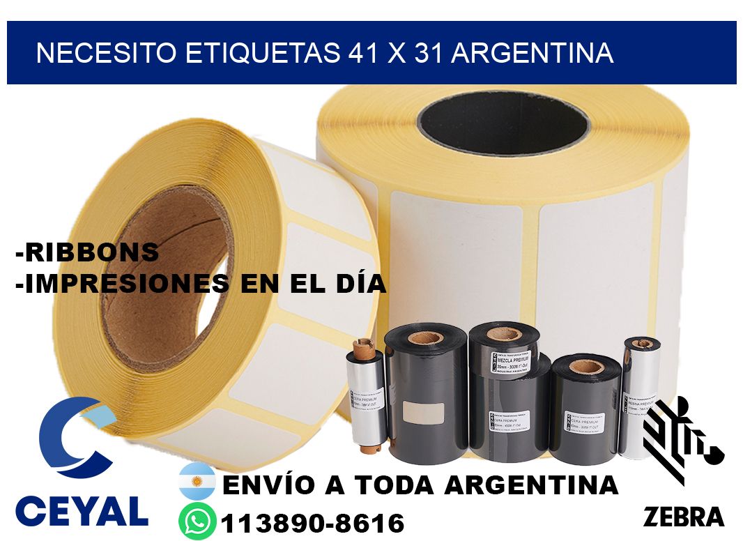 Necesito etiquetas 41 x 31 argentina