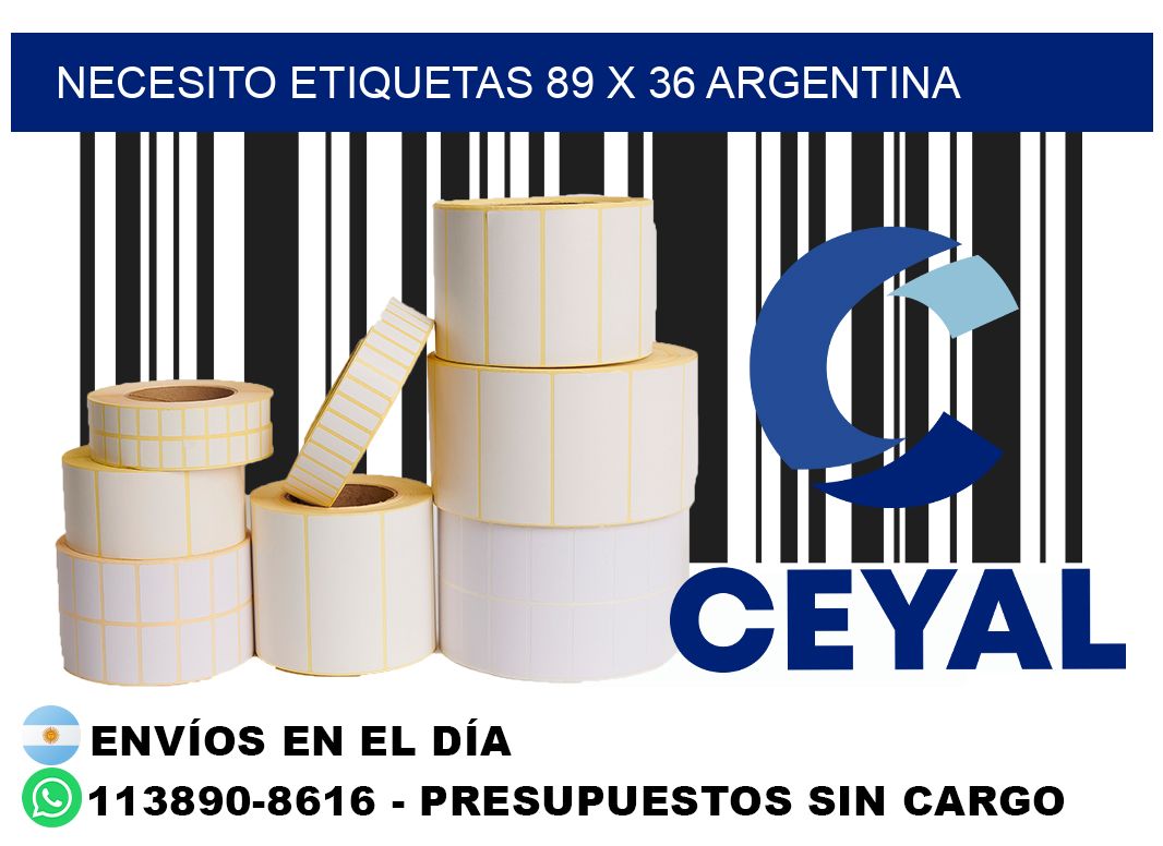 Necesito etiquetas 89 x 36 argentina