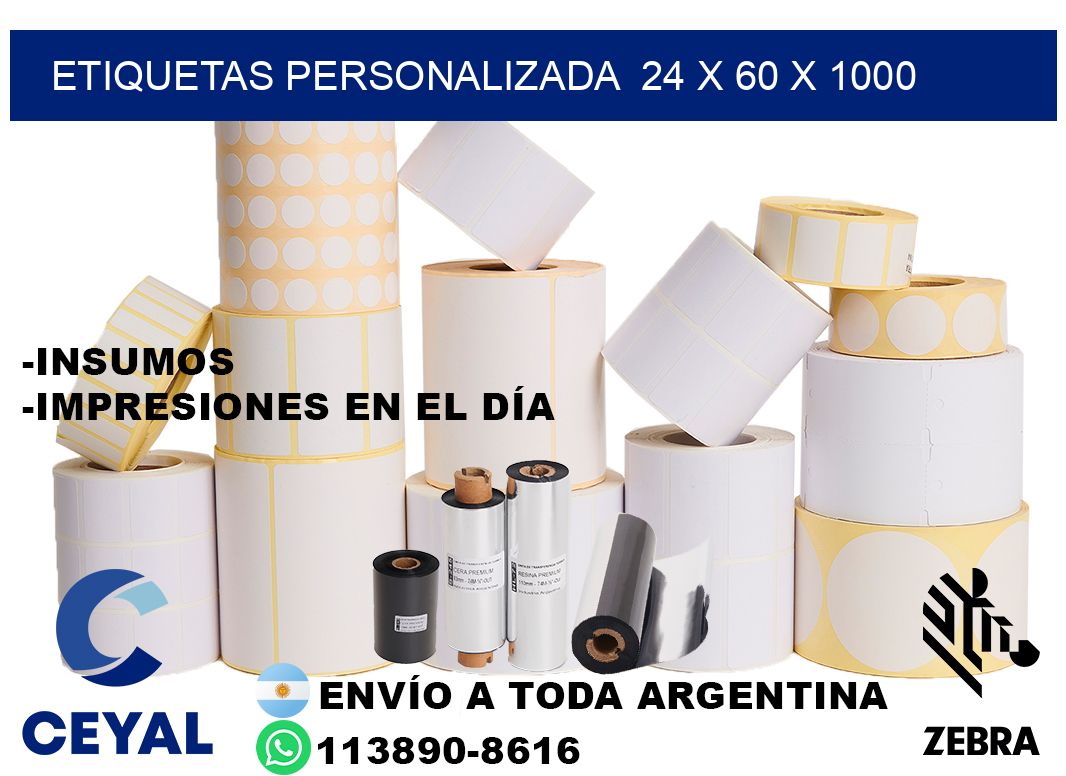 etiquetas personalizada  24 x 60 x 1000