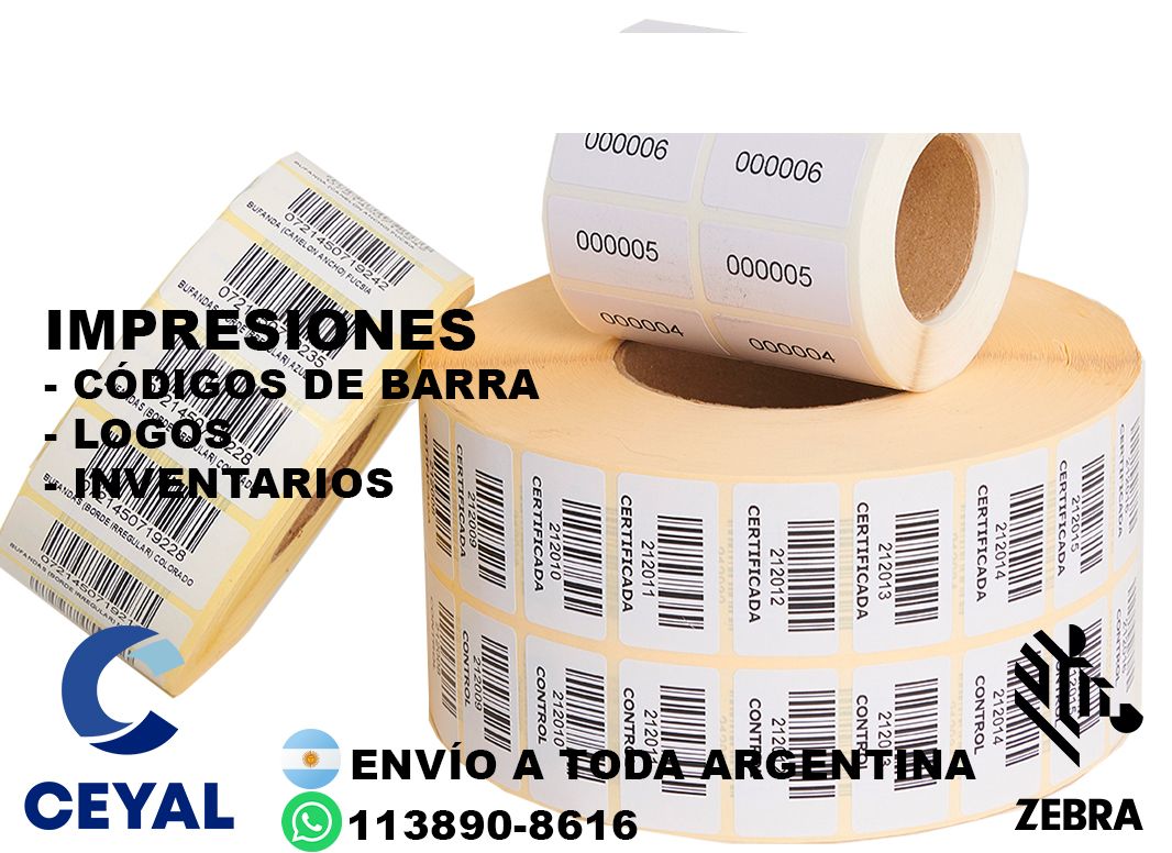 etiquetas personalizada  63 x 56 x 1000