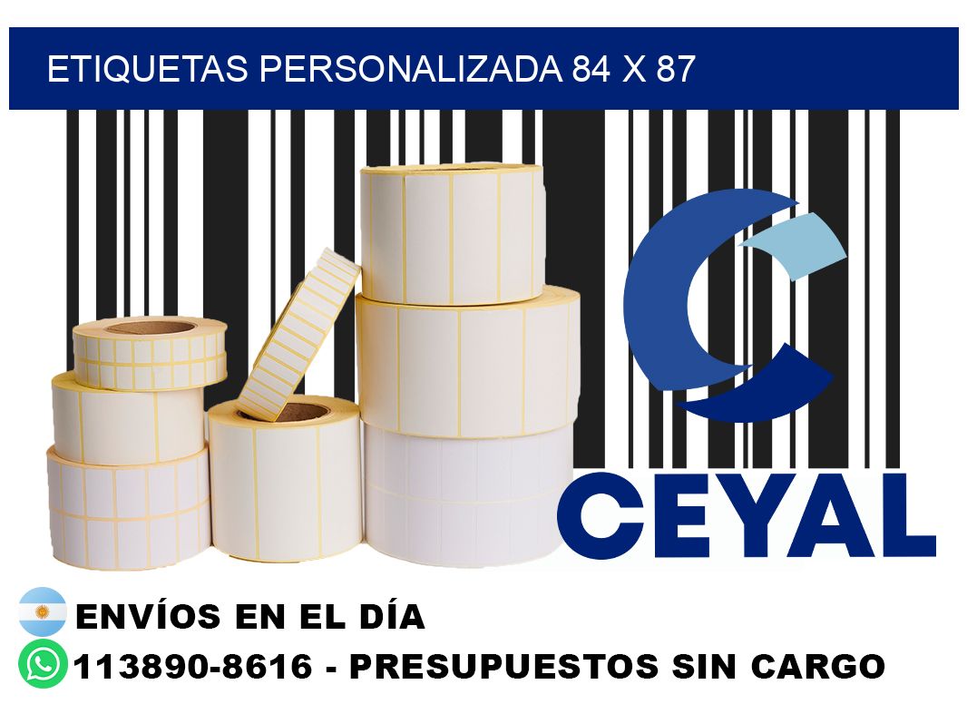etiquetas personalizada 84 x 87