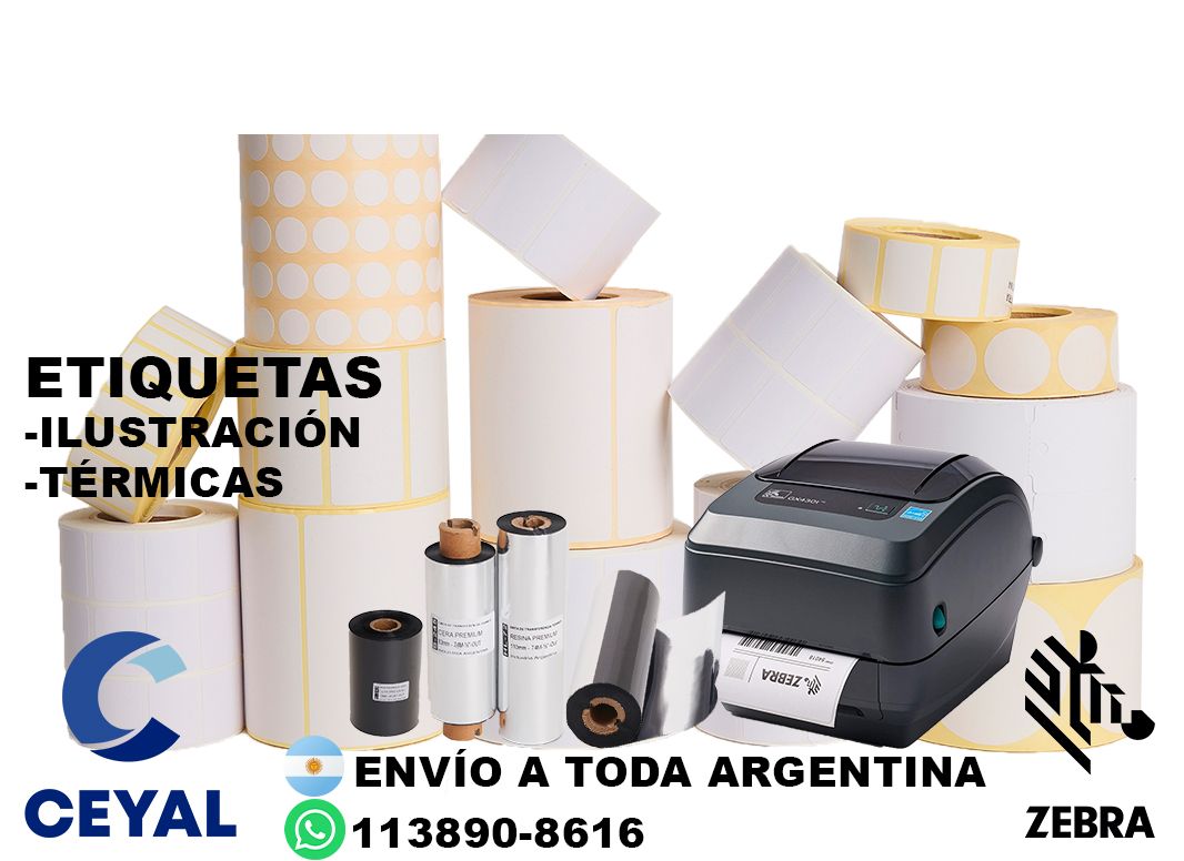 etiquetas personalizada en rollos 69 x 78