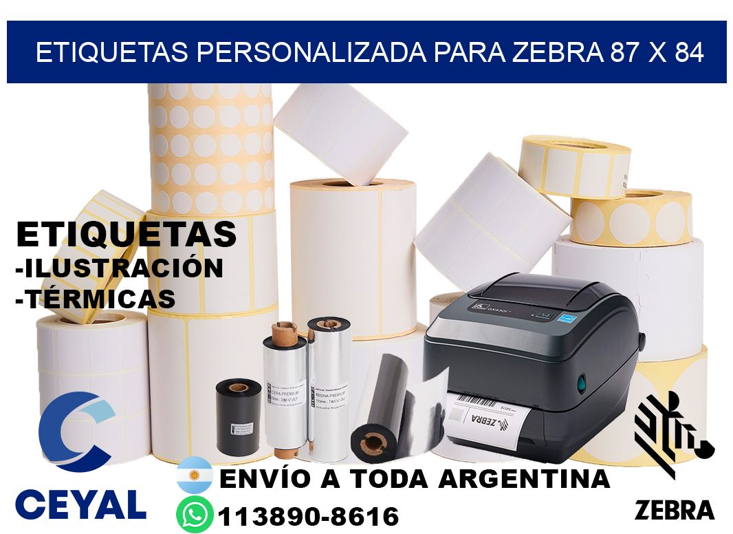 etiquetas personalizada para zebra 87 x 84