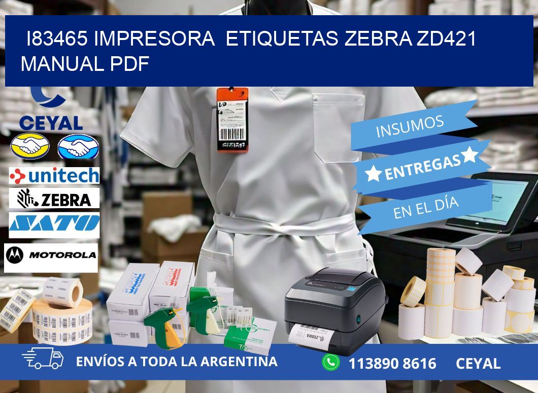 i83465 impresora  etiquetas Zebra ZD421 manual PDF