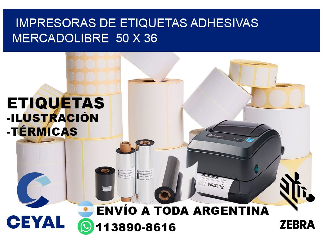 impresoras de etiquetas adhesivas mercadolibre 50 x 36