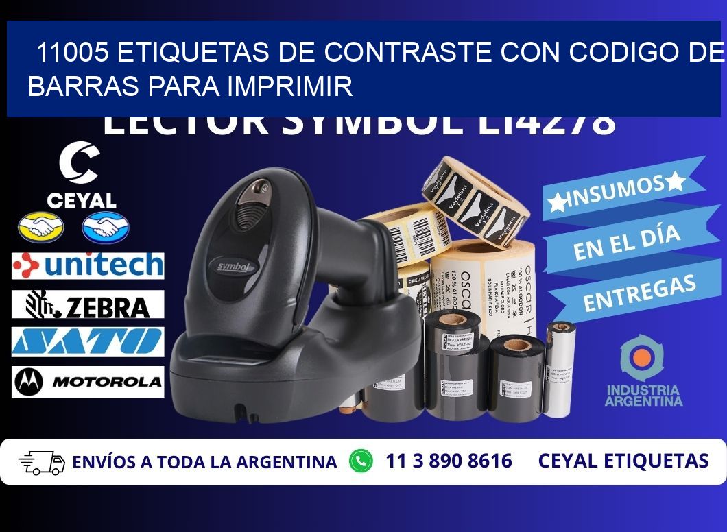 11005 etiquetas de contraste con codigo de barras para imprimir