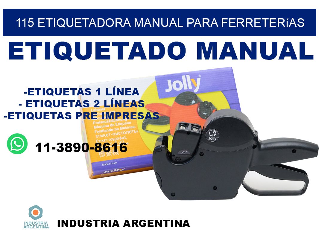 115 etiquetadora manual para ferreterías