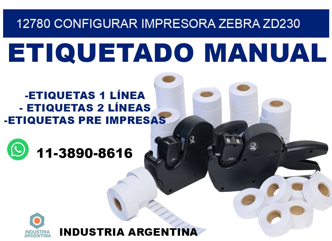 12780 configurar impresora zebra zd230