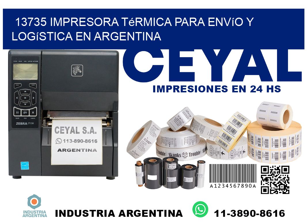 13735 impresora térmica para envío y logística en Argentina