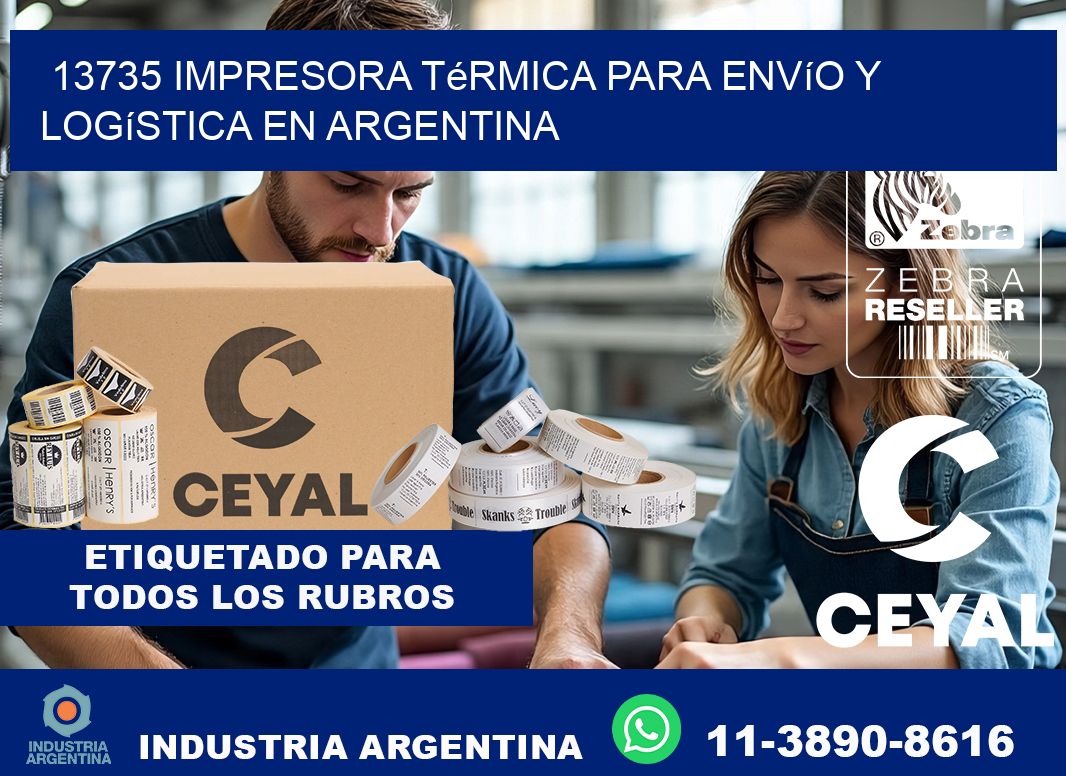 13735 impresora térmica para envío y logística en Argentina