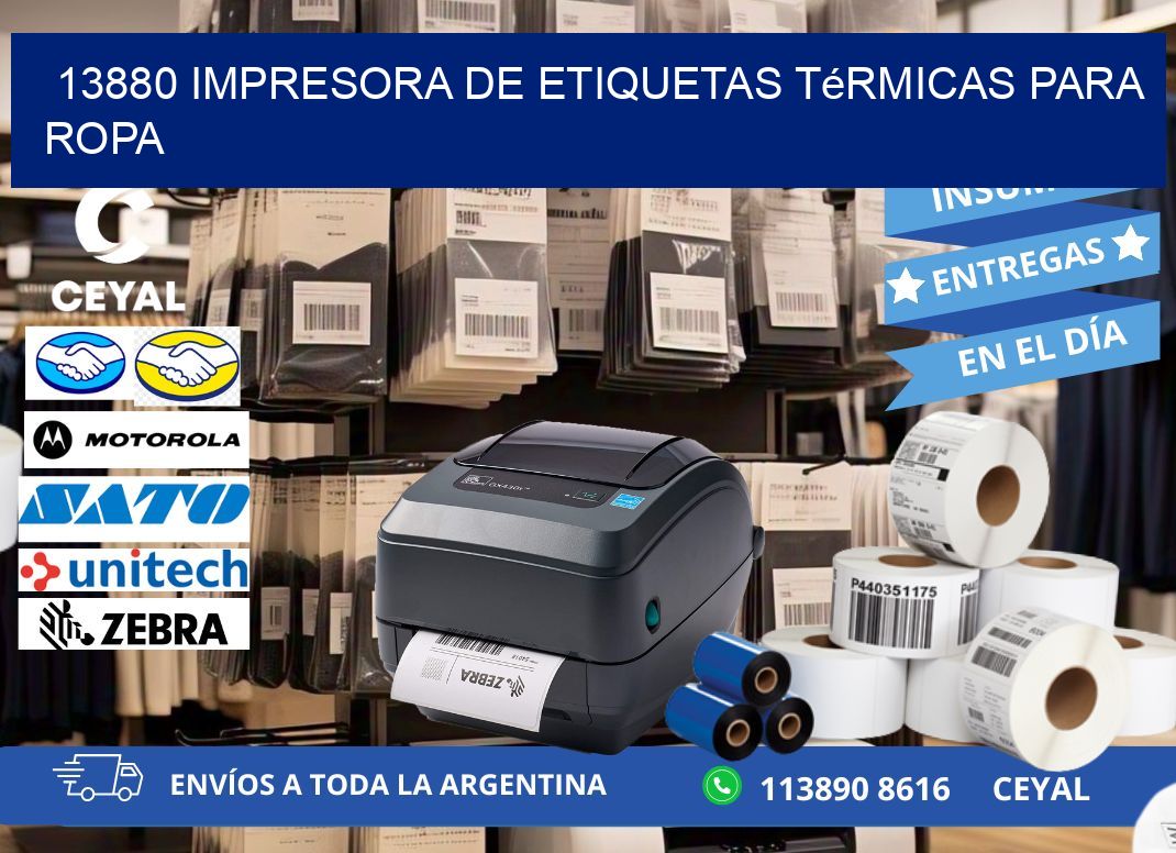 13880 impresora de etiquetas térmicas para ropa