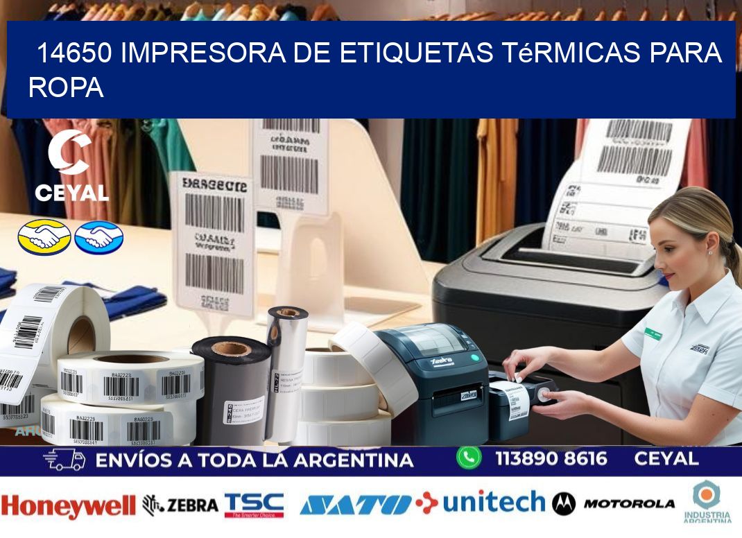 14650 impresora de etiquetas térmicas para ropa