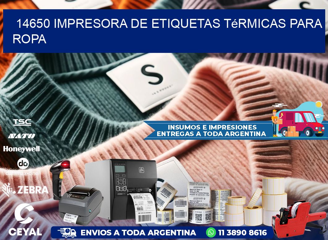 14650 impresora de etiquetas térmicas para ropa