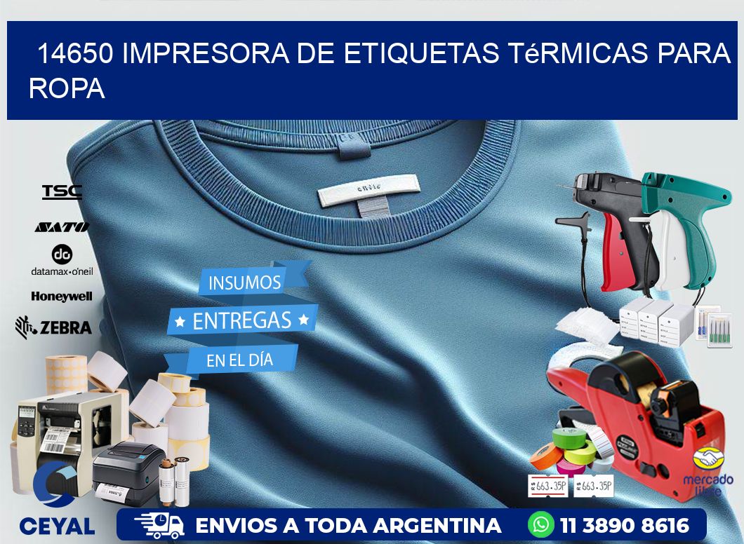 14650 impresora de etiquetas térmicas para ropa