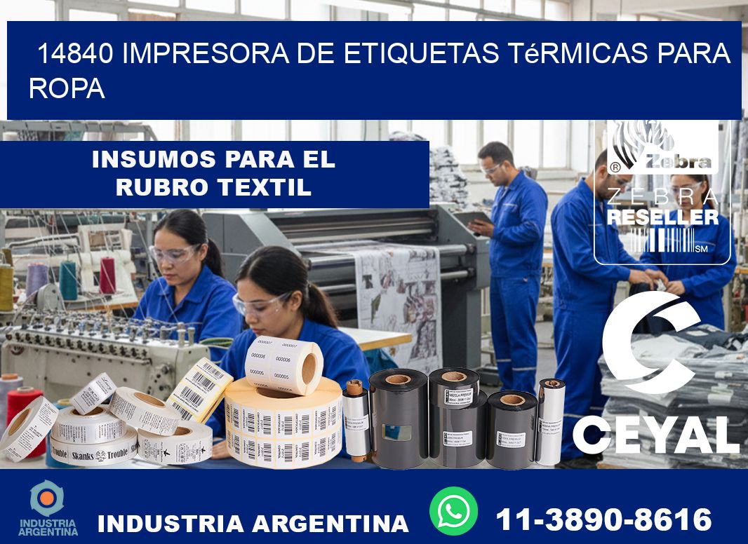 14840 impresora de etiquetas térmicas para ropa