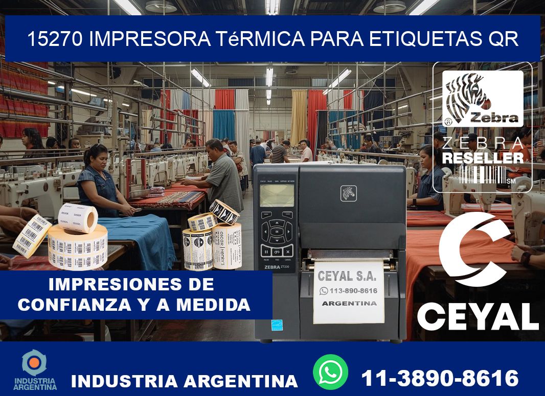 15270 impresora térmica para etiquetas QR
